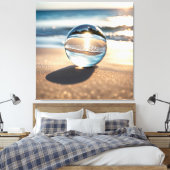 Lens Ball am Ocean Beach Leinwanddruck (Insitu (Schlafzimmer))