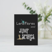 Lens Flares und Jump Scares Spaß Postkarte (Stehend Vorderseite)