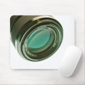 Lens van een fotocamera, een scherpe blik. mousepad (Mit Mouse)