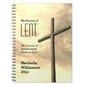 LENT JOURNAL Seeking God Lenten Cross Personalisie Notizblock (Vorderseite)