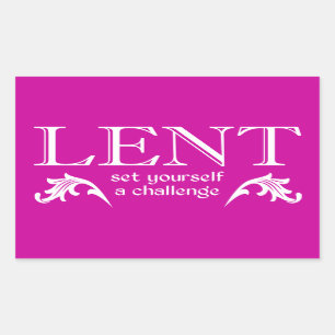 Lent - Set Sie selbst eine Herausforderung Rechteckiger Aufkleber
