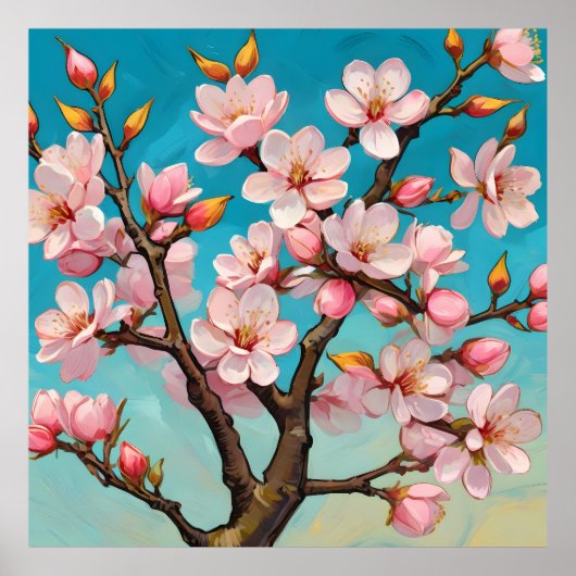 Lente Bloesemontwaking Poster (Vorne)