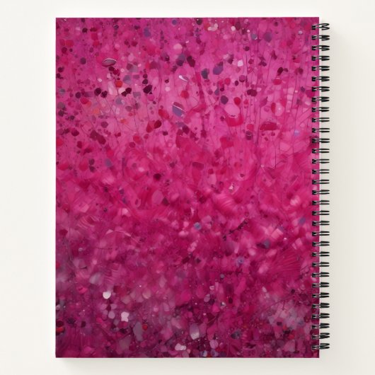 Lentejuelas en Rosa Intenso Notizblock (Rückseite)