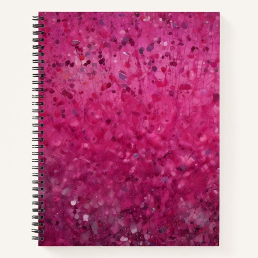 Lentejuelas en Rosa Intenso Notizblock (Vorderseite)