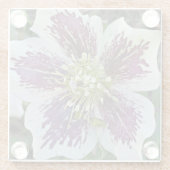 Lenten Rose Hellebor Floral Glasuntersetzer (Rückseite)