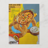 Lentil Rings and Soup mixed media collage  Postkarte (Vorderseite)