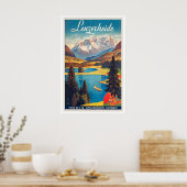 Lenzerheide Kanton Graubünden Schweiz Vintage Poster (Küche)