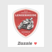 Lenzerheide Pass - Schweizer Alpen - Motorradtour Aufkleber (Blatt)