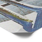 Lenzerheide Schweiz Retro Vintages Skiposter Poster (Ecke)