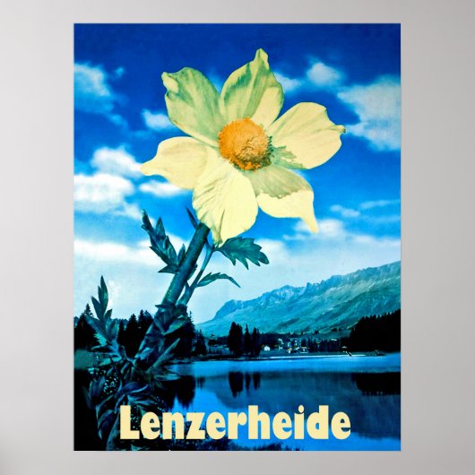 Lenzerheide, Schweiz, Sommer Blume am See Poster (Vorne)