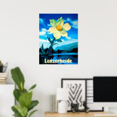 Lenzerheide, Schweiz, Sommer Blume am See Poster (Heimbüro)