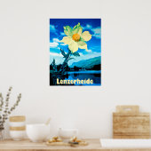 Lenzerheide, Schweiz, Sommer Blume am See Poster (Küche)