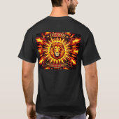Leo 2026 Regal Flaming Lion Zodiac Art | Shine, Le T-Shirt (Rückseite)