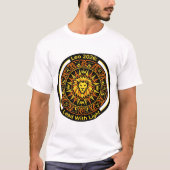 Leo 2026 Zodiac Mandala | Lion Fire Sign Astrology T-Shirt (Vorderseite)