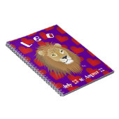 Leo 23. Juli auf August 22 Notebook Notizblock (Rechte Seite)