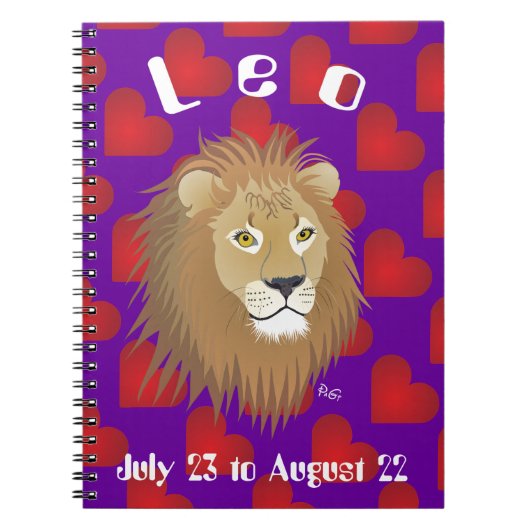 Leo 23. Juli auf August 22 Notebook Notizblock (Vorderseite)