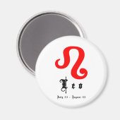 Leo, 23. Juli - August 22 Magnet (Vorderseite/Rückseite)