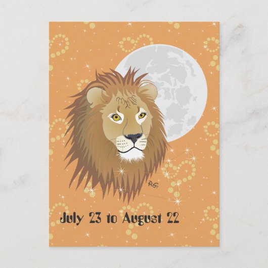 Leo 23. Juli bis August 22 Postkarte (Vorderseite)