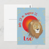 Leo 23. Juli bis August 22 Postkarte (Vorne/Hinten)