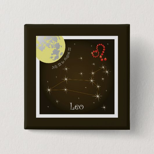 Leo 23. Juli bis August 22 Tasten Button (Vorderseite)