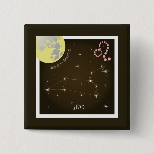 Leo 23. Juli bis August 22 Tasten Button (Vorderseite)