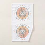 LEO, Abstract Design of the Zodiac Sign, Badhandtuch Set (Handtuch)