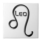 LEO, Abstract Design of the Zodiac Sign, Fliese (Vorderseite)