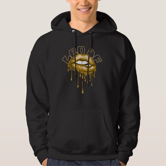 Leo AF TropfLippen Zodiac Leo Birthday Leo Graph Hoodie (Vorderseite)