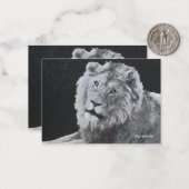 Leo, afrikanischer Löwe, tierische Lesezeichen Mitteilungskarte (Vorderseite/Rückseite Beispiel)