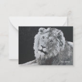 Leo, afrikanischer Löwe, tierische Lesezeichen Mitteilungskarte (Vorderseite)
