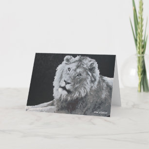 Leo, Afrikanischer Löwe, Tierkarton Dankeskarte