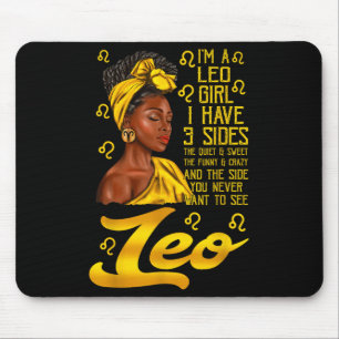 Leo Afro Black Woman Es ist mein Geburtstag Zodiac Mousepad