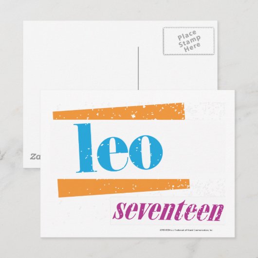 Leo Aqua Postkarte (Vorne/Hinten)