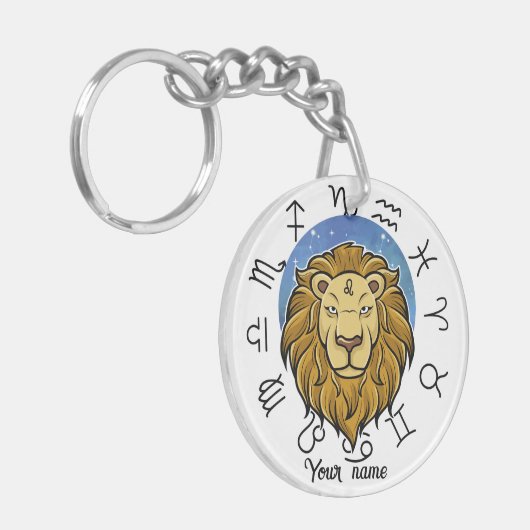 Leo Aries Zodiac Acrylic Keychain Schlüsselanhänger (Vorderseite links)