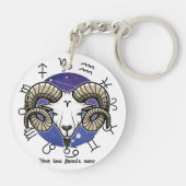 Leo Aries Zodiac Acrylic Keychain Schlüsselanhänger (Rückseite)