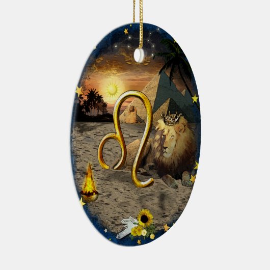 Leo Art Collage Keramik Ornament (Rechts)