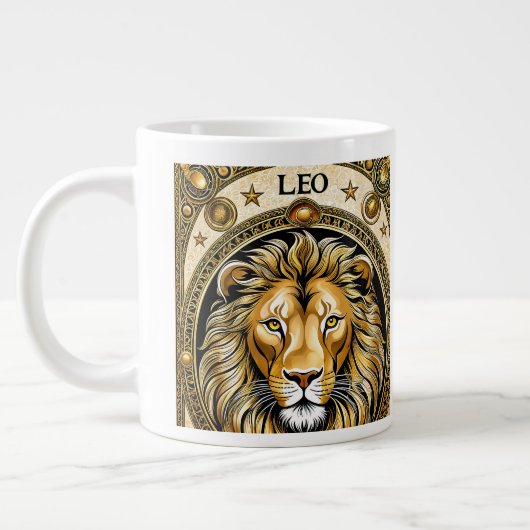 Leo-Astrologie Jumbo-Tasse (Links)
