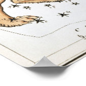 Leo Astrologisch Zeichnend Poster (Ecke)