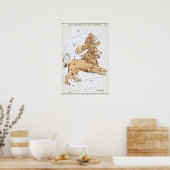 Leo Astrologisch Zeichnend Poster (Küche)