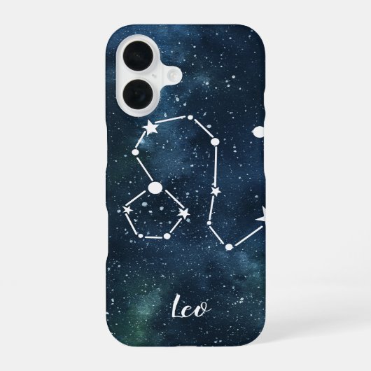Leo | Astrologisches Sternzeichen Sternbild iPhone 16 Hülle (Rückseite)