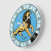 Leo astrologisches Tierzeichen Große Wanduhr (Winkel)