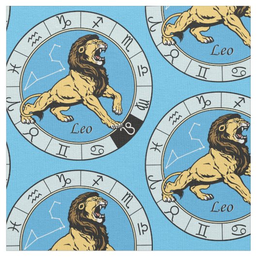 Leo-Astrologisches Tierzeichen Stoff (Nahaufnahme)