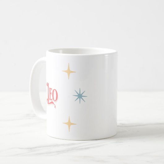 Leo Astrologisches Zeichen Tasse (Vorderseite Links)