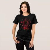 Leo astrology birth sign zodiac lion head stars Tri-Blend shirt (Vorderseite voll)