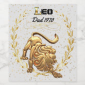 Leo Astrology Vater Weinetikett (Einzelnes Label)