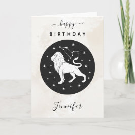 Leo Astrology Zodiac Star Signature Horoskop Marbl Karte