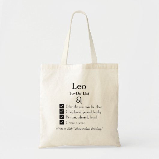 Leo - Aufgabenliste Tragetasche (Vorne)