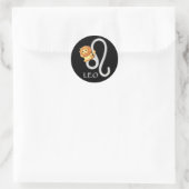 Leo-Aufkleber Runder Aufkleber (Tasche)