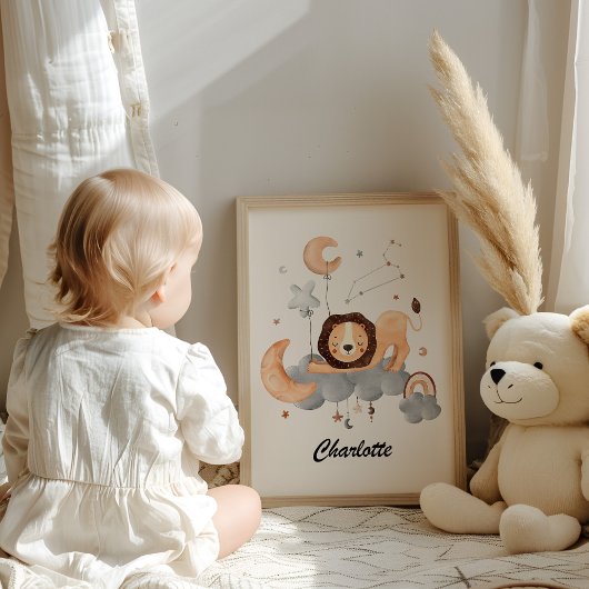 Leo Baby - Dein kleines Löwenzodiac-Kinderzimmer Poster