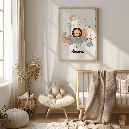 Leo Baby - Dein kleines Löwenzodiac-Kinderzimmer Poster